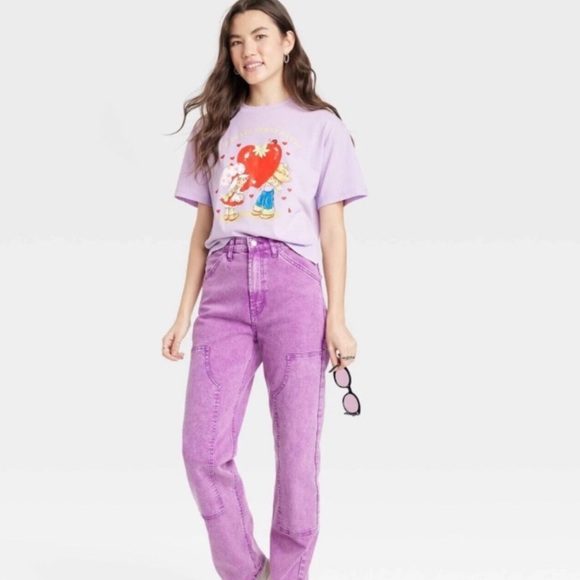 Strawberry Shortcake Graphic I Love You Berry Much Semi-Cropped Shirt - Picture 3 of 4